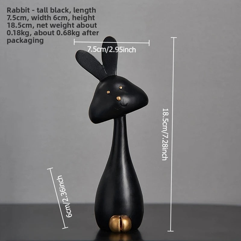 1PCS Nordic Minimalist Resin Decorative Figurines for Table Living Room Entryway Home Decor Creative Kids Bedroom Room Design