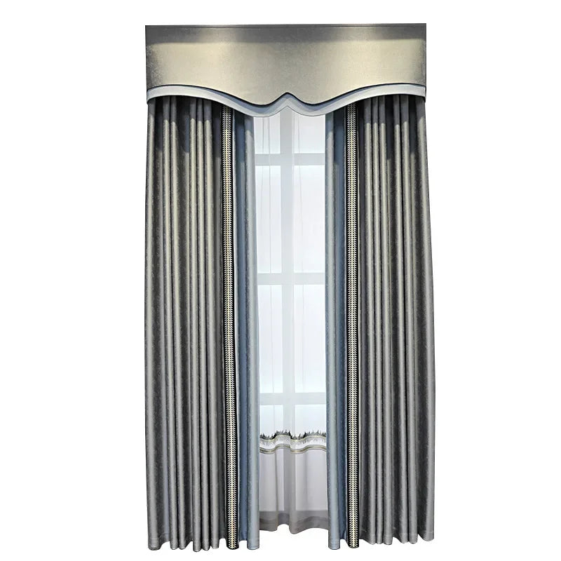 Modern Curtains for Living Room and Bedroom Simple High-end Thickened High-precision Windows Customized Home Decoration