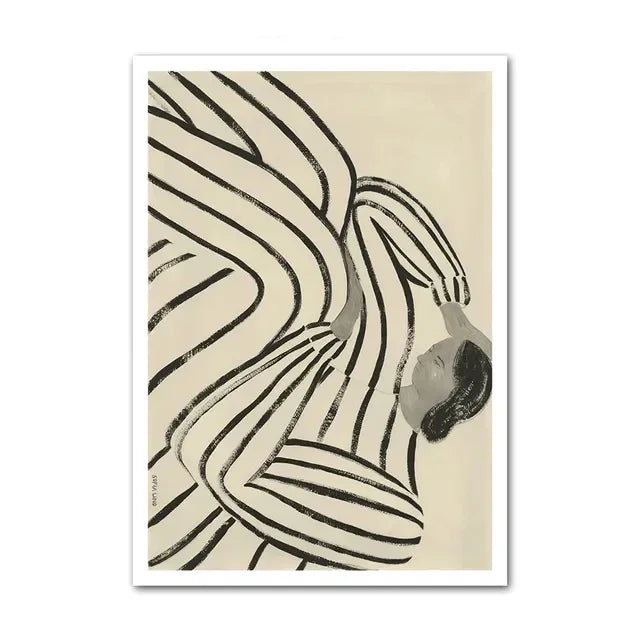 Classic Abstract Wall Art Minimalist Geometric Lines Scandinavian HD Canvas Poster Prints Living Room Bedroom Home Decoration