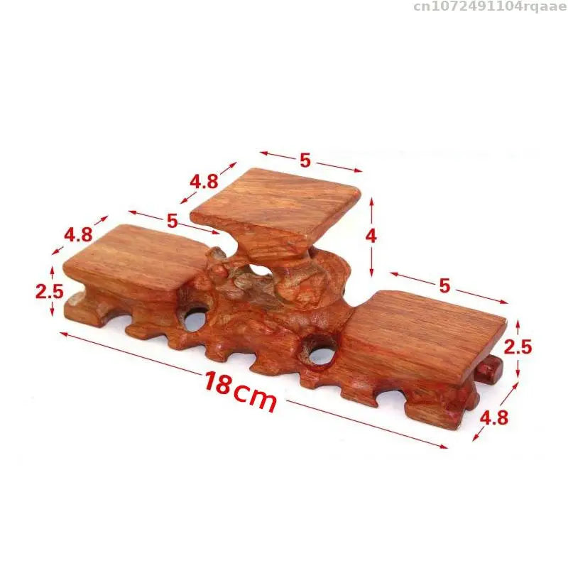 Natural Solid Wood Miniature Bases Figurine Vase Flower Pot Holder Coffee Tea Sets Pedestal Bonsai Plant Rack Home Decoration