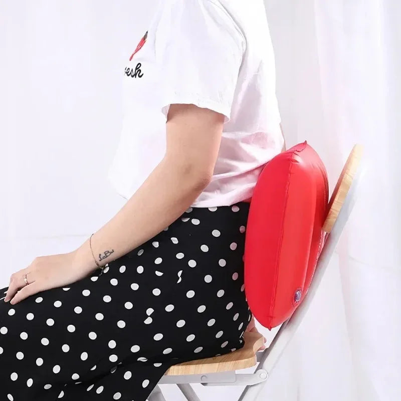 47x30cm Ultralight Inflatable Camping Pillow Squared Flocked Fabric Air Pillow for Beach, Camping,Traveling, Napping, Desk Rest