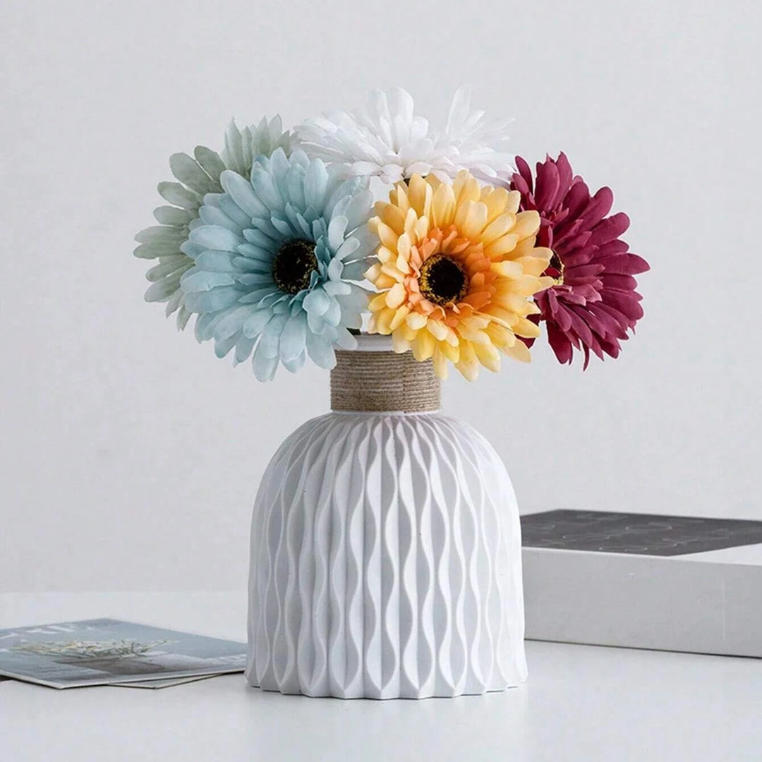 Plastic Flower Vase,Faux Ceramic Vase For Home Decoration Flower Arrangements,Home Decor,Flower Vase,Centerpiece,Table Decor