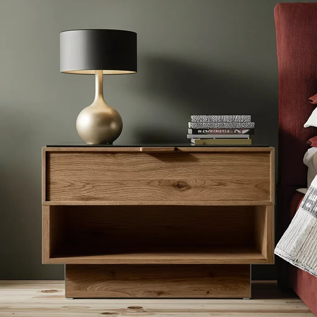 Customization Modern Home Furniture Bedroom Furniture American Style Wooden Open Nightstand