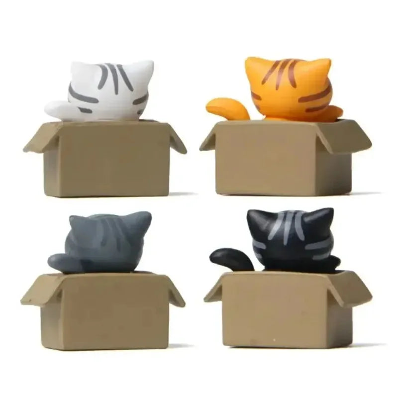 Creative Cartoon Mini Cat Ornament Micro Landscape Plastic Garden Kitten Statue Toy Cute Figurines