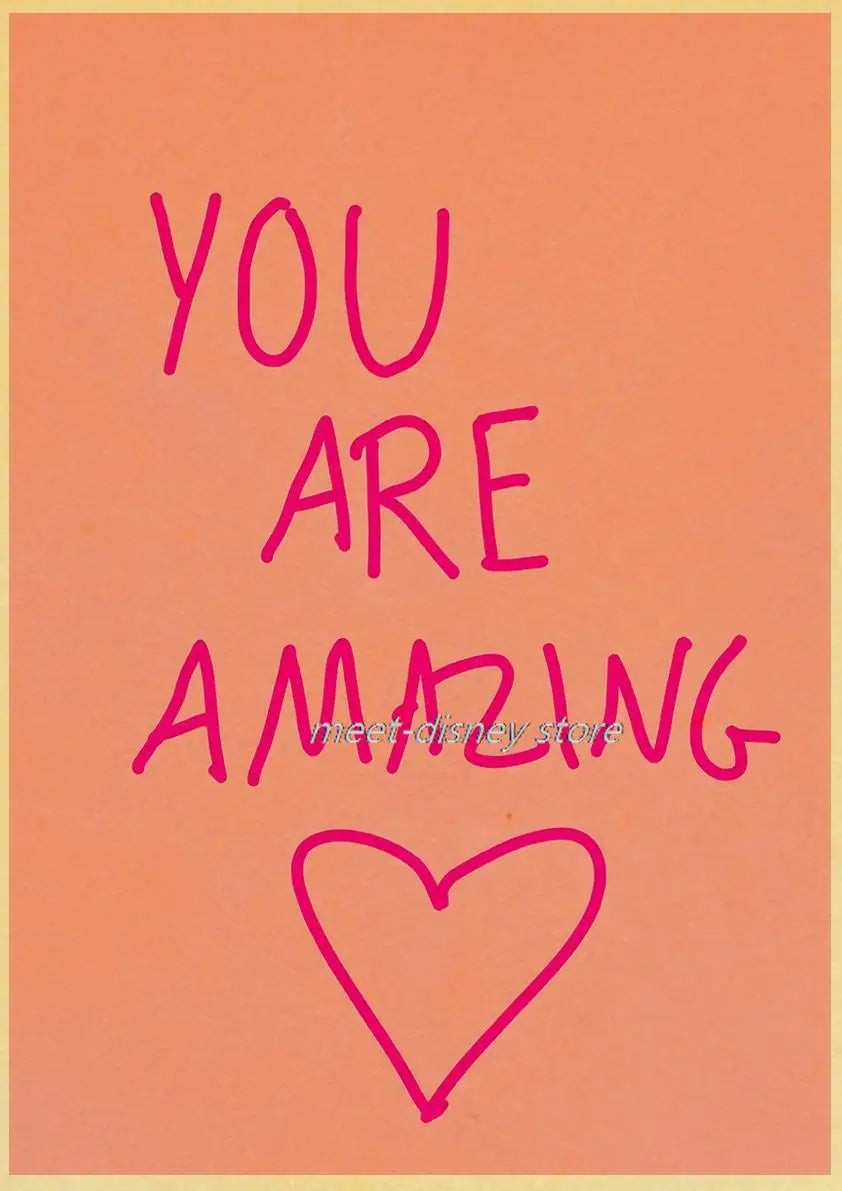 Maximalist Love Is A Way Of Being' Poster Pink Love Nostalgia Wall Art Living Creative Canvas Room Picture Home Painting Decor