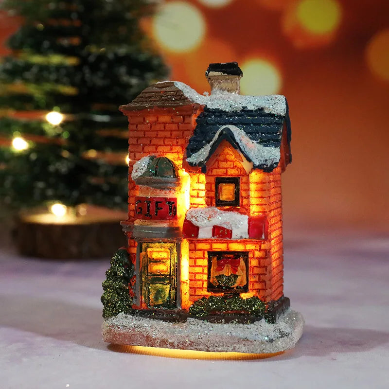 Christmas House Light Decorations For Home Ornaments Kids Xmas Gift New Year 2025 Navidad Decor Bedroom Night Light With Battery