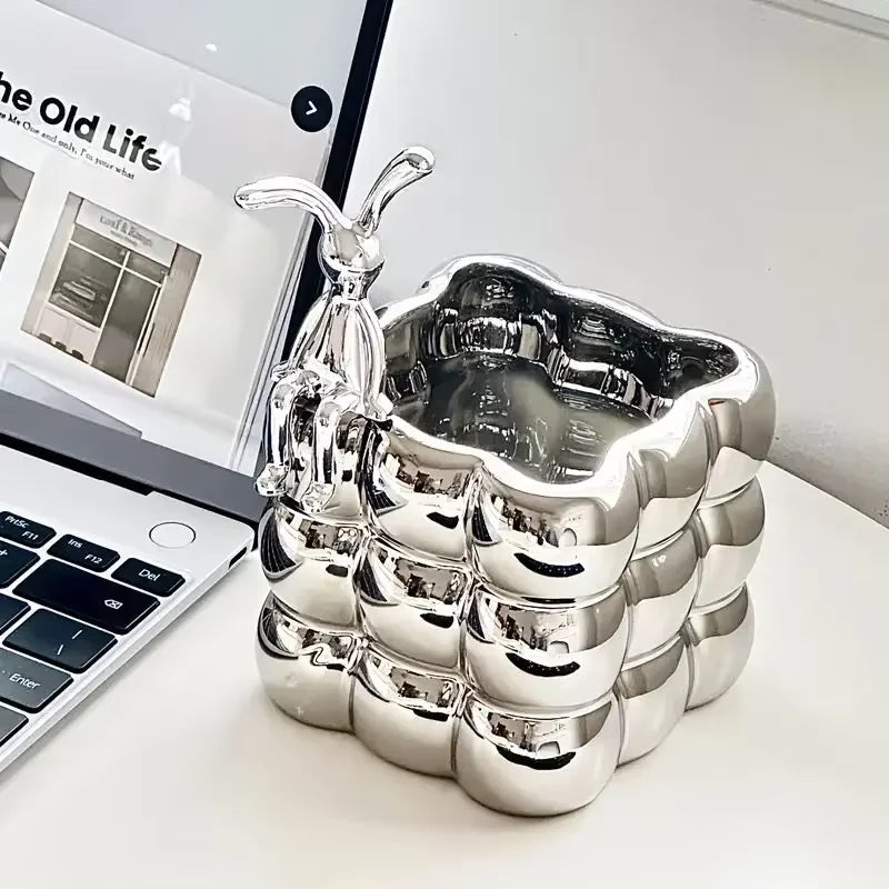 1 piece decorative ceramic storage bowl, keys, dresser tabletop jewelry storage box for home organization and storage.