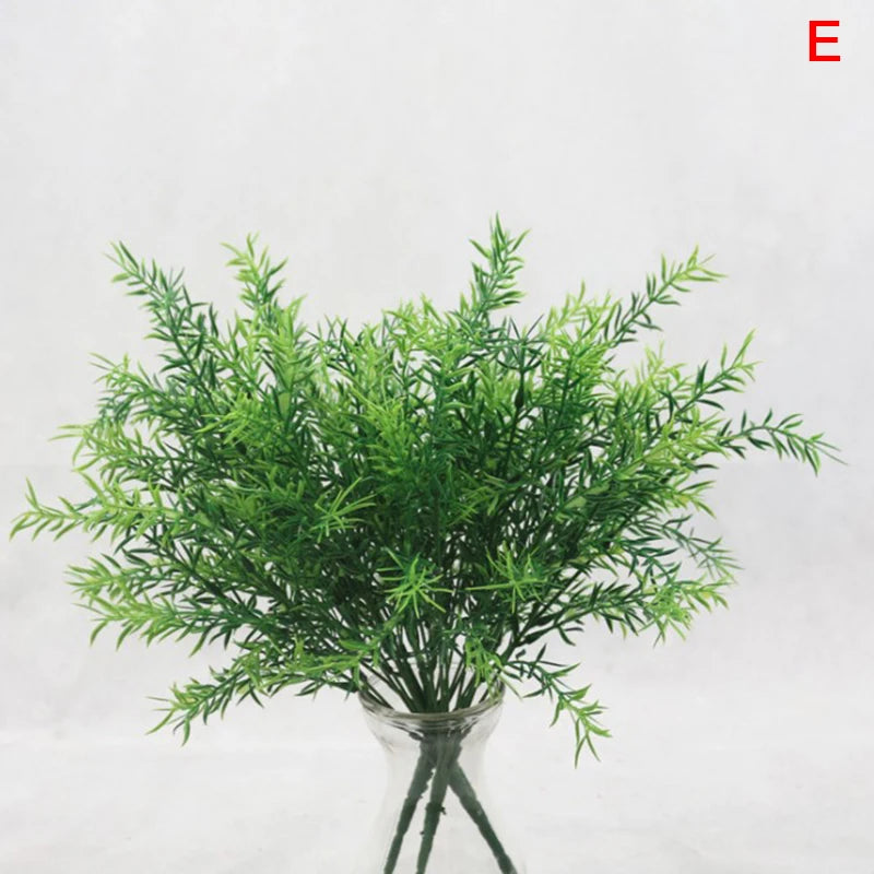 Artificial Plants Fake Leaf Foliage Bush Home Office Garden Wedding Decors