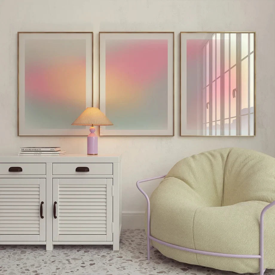 Classic Abstract Wall Art Colour Gradient Aesthetic Wall HD Canvas Print Poster Home Living Room Bedroom Decoration