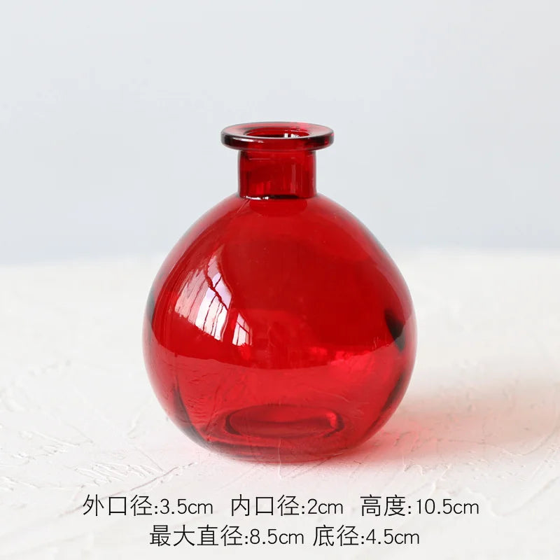 Glass Vase Living Room Decoration Small Fresh Flower Vases For Homes Table Bedroom Decor Modern Terrarium Home Accessories