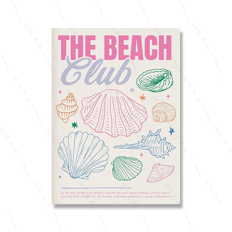 Maximalist Pink Party Coffee And Pastries Quotes Print Murals Beach Club Wall Art Canvas Painting Posters Living Room Home Decor