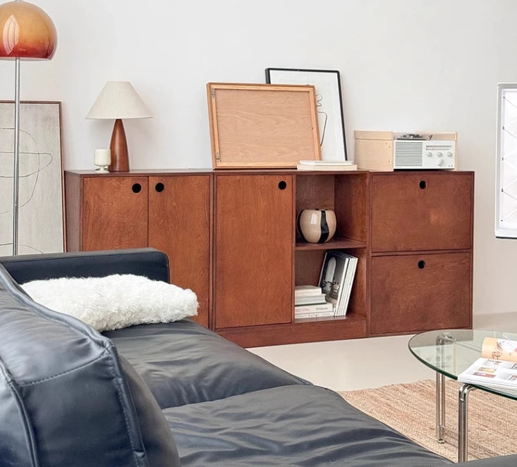 Vintage Accent Cabinet Unique Design Extendable Side Table For Living Room Farmhouse Or Apartment