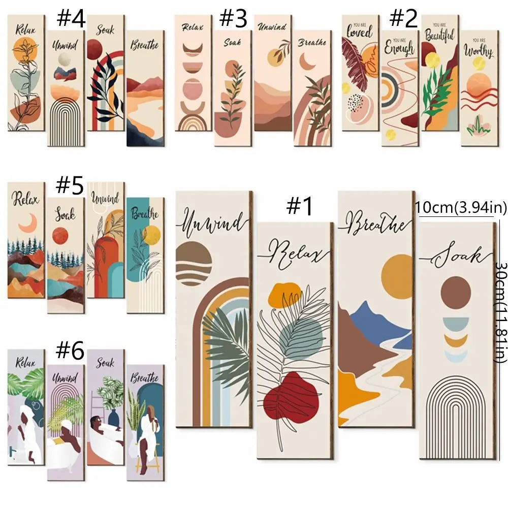 Inspirational Quotes Bohemian Abstract Hanging Sign Handmade Artistic Wooden Wall Hanging Plate Wall-mounting Decorative Panel