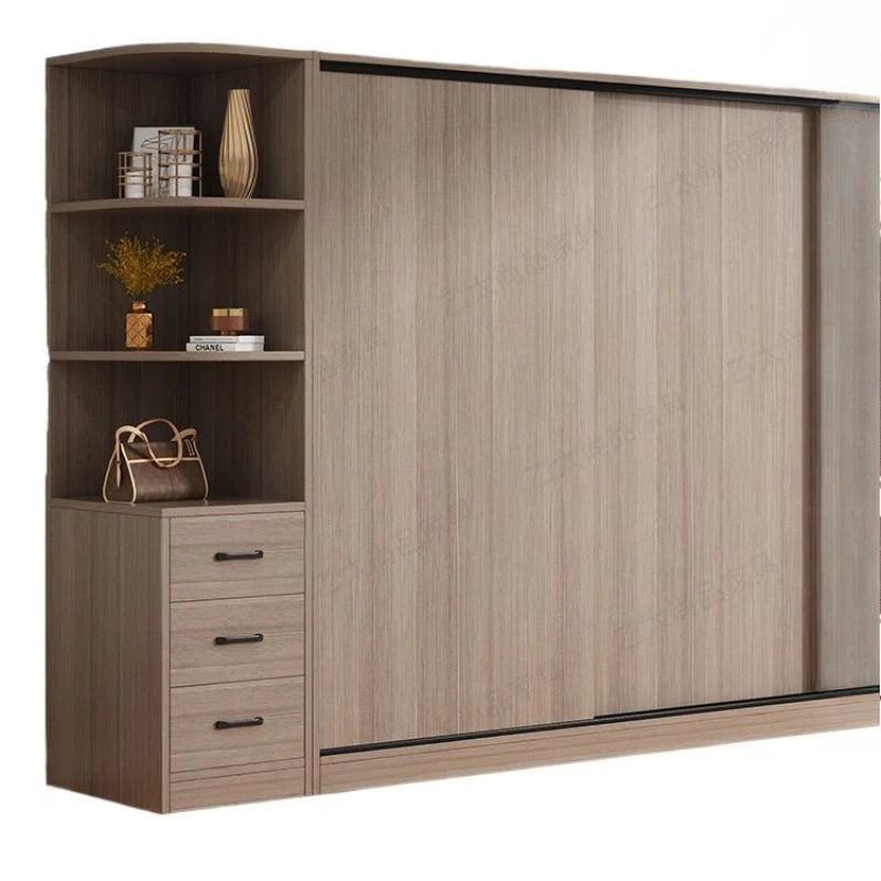 Storage Bedroom Wardrobe Wooden Hanging Organization Design Wardrobe Luxury Modern Ropero Armable De Ropa house Accessories