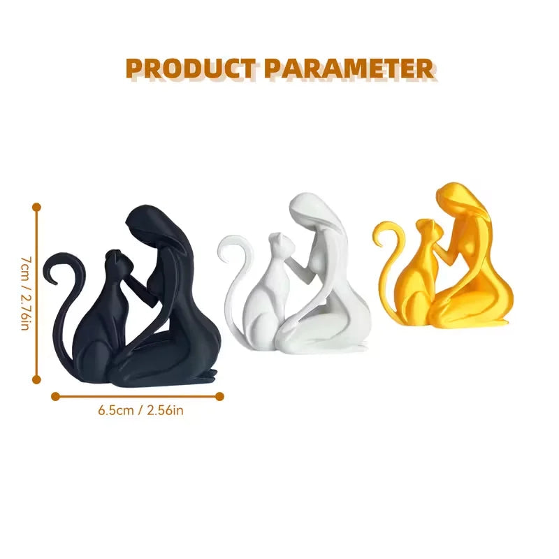 Cute kitten home decoration items, feminine style ornaments, perfect gifts for Christmas and Valentine's Day