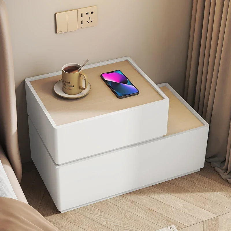 Minimalist Night Table Bedroom White Storage DrawerLuxury Nightstands Nordic Wood Cheap Articulos Para El Hogar Hotel Furniture