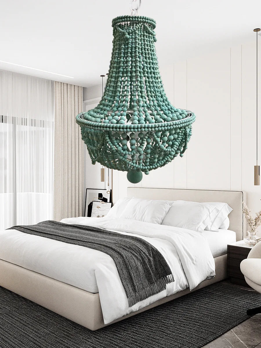 Nordic rural Bohemian style LED chandeliers wooden ceiling lamp living room dining room bedroom Decor Indoor lighting