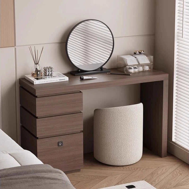 Minimalist Wood Dressing Table Italian Storage Luxury Design Dressing Table Drawers Mirror Mueble Dormitorio Home Furnitures