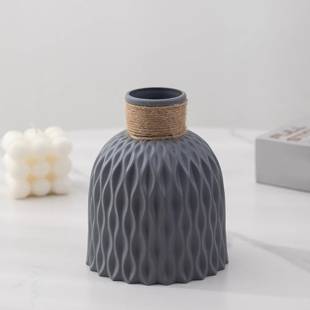 Flower Vase Plastic Flowerpot Flower Arrangement Dry Flower Bottle Vase Modern Home Decor Items Creative Simple Sweet Vases