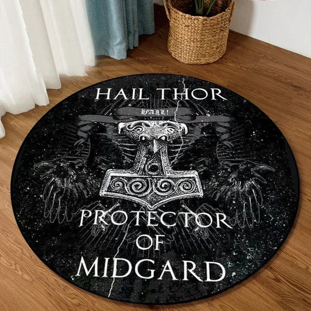 Home Decor Personalized Carpet Round  Gothic Satanic  Pet Mat Black  Divining  Bedroom rug
