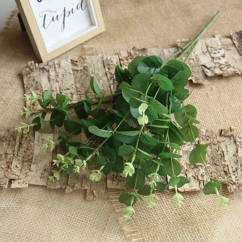 Artificial Plants Italian Ruscus Greenery Stems Spring Faux Shrub Bushes Green Leaves for Wedding Arch Bouquet Home Decor