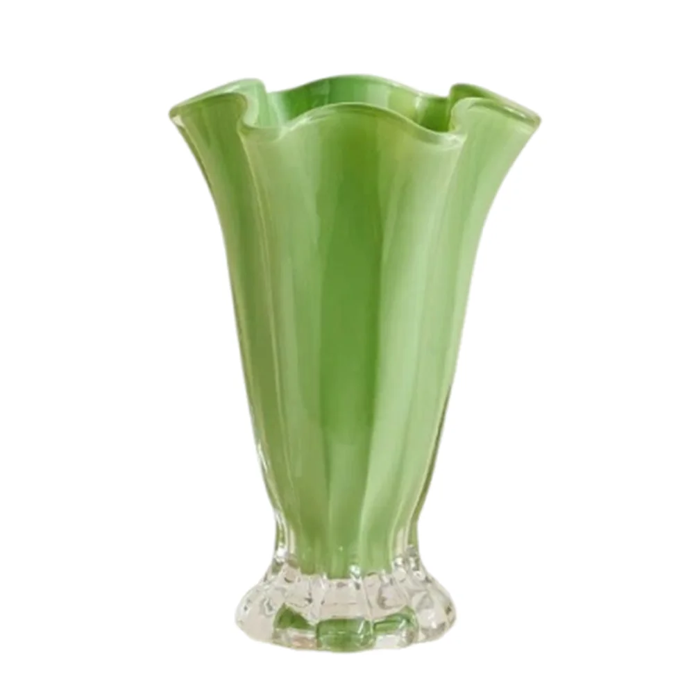 INS Flower Vase Modern Smooth Creative Glass Vase Simple Solid Color Desktop Decorating Flowerpot Dining Table