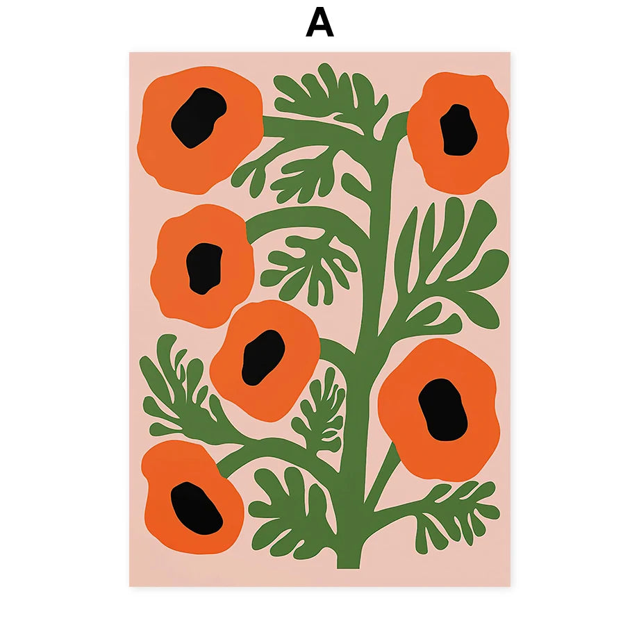 Abstract Flowers Wall Art Posters Gallery Prints Canvas Decorative Painting Wall Decoration Mural Pictures Living Room Decor