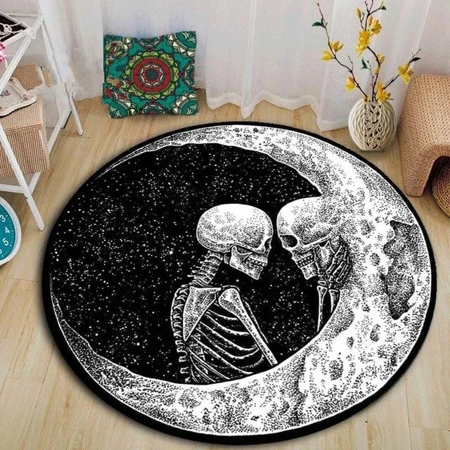 Home Decor Personalized Carpet Round  Gothic Satanic  Pet Mat Black  Divining  Bedroom rug