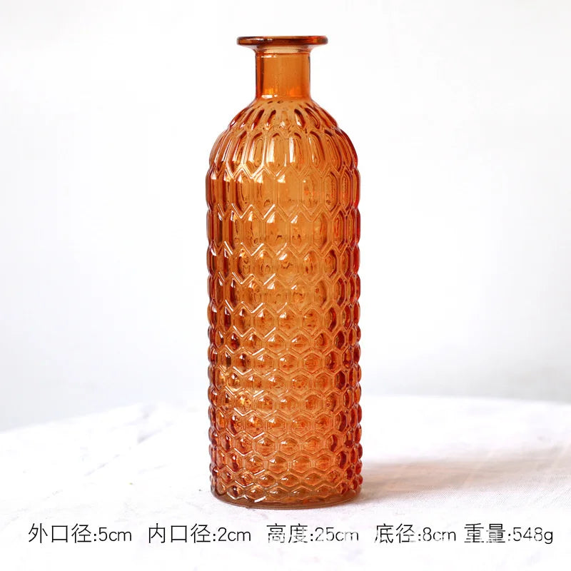 Glass Vase Living Room Decoration Small Fresh Flower Vases For Homes Table Bedroom Decor Modern Terrarium Home Accessories