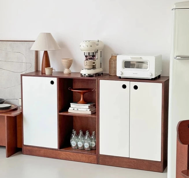 Vintage Accent Cabinet Unique Design Extendable Side Table For Living Room Farmhouse Or Apartment