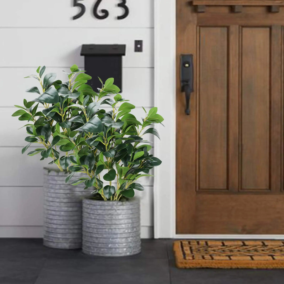 Artificial Decorative Plants Faux Greenery for Home Indoor Outdoor Garden Balcony Decor Real Touch Hight Quality Green Leaves