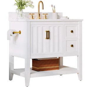 Bathroom Vanity with Sink, 30" Bathroom Cabinet with 2 Drawers and Storage, Modern Bathroom Vanity Set, Easy Assembly